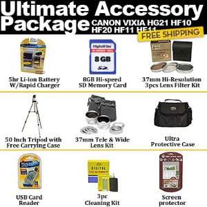  Ultimate Accessory Package For CANON VIXIA HG21 HF10 HF20 