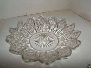 Federal Glass Pressed Glass Clear Serving Bowl, vintage  