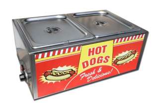 Commercial Hot Dog Steamer & Bun Warmer  