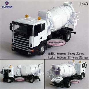 New 143 Sweden Scania Concrete Mixer Diecast Model Car With Box White 