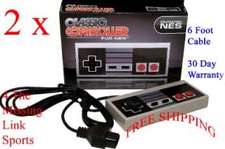 2x Nintendo 8bit Classic NES Video Game System Console Controllers 6 