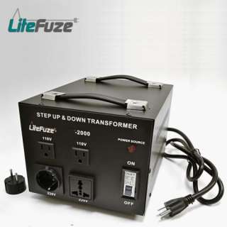 LiteFuze 2000 Watts Heavy Duty Voltage Transformer Converter LT 2000
