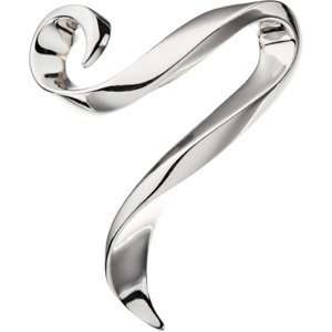  Platinum 42.50X35.00 Mm Chain Slide Jewelry