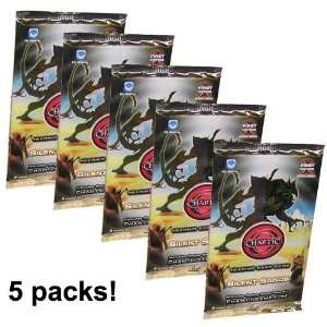  of Chaotic Trading Card Game   Silent Sands  5 PACK LOT (9 Cards/Pack