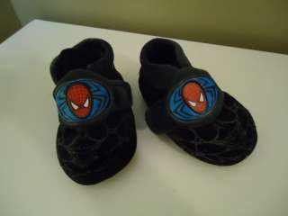 SPIDERMAN HALLOWEEN TODDLER 7/8 COSTUME SLIPPERS SHOES  