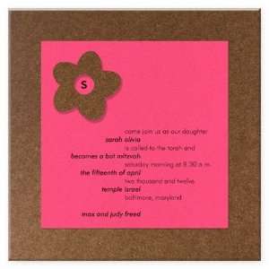  Bronze Blossom Bat Mitzvah Invitations