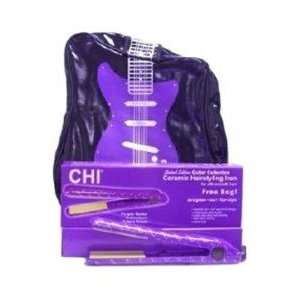  Farouk CHI Ceramic Flat Iron Guitar Collection  Purple bag 