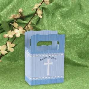 Delicate Blue Cross   Mini Personalized Baptism Favor 