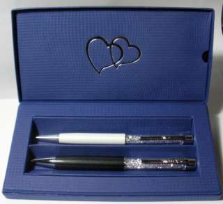 swarovski silver crystal crystalline ballpoint pens set of 2 1079441 