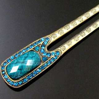   Item  1pc Austrian rhinestone crystal Antiqued hair fork