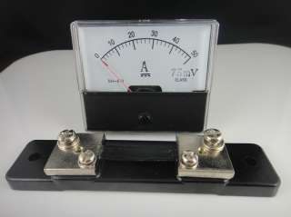 Analog Amp Panel Meter Current Ammeter DC 0 50A + Shunt  