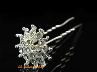 pcs Wedding Crystal Flower Gold Hair Pins P1118  