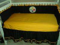 Baby Nursery Crib Bedding Set w/Pittsburgh Steelers NEW  