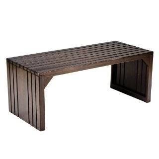   SEI Espresso Slatted Sitting Bench/Coffee Table Explore similar items