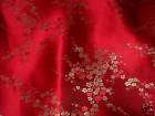 superbe tissu chinois asie rouge vif en 92 au metre $ 9 96 