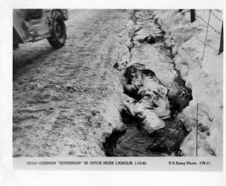   US ARMY OFFICIAL Photo DEAD GERMAN IN DITCH LANGLIR & DVD 5000+ PHOTOS