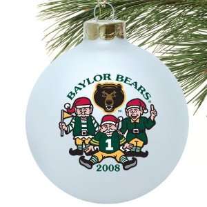 Baylor Bears White 2008 Collectors Series Ornament  Sports 