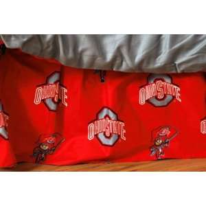   Ohio State University Buckeyes Dust Ruffle Bed Skirt