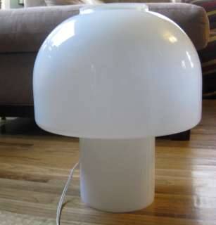   White Mushroom table Lamp vintage retro eames design murano  