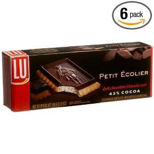LU Cookies Le Petit Ecolier, The Little Schoolboy, Dark Chocolate, 5 
