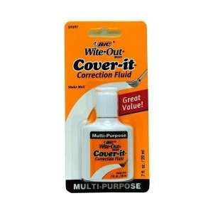    Bic Whiteout Cover It Correction Fluid(Pack Of 6)