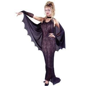   Black Elegant Bat with Scalloped Edges Vampire Witch Costume Accessory