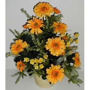    21 Zinnia & Wildflower Silk Floral Arrangement