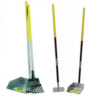   scoop sets with 3 long aluminum handles make cleanup easy