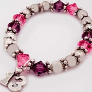   and Purple Swarovski Crystal Beaded Bracelet Arts, Crafts & Sewing