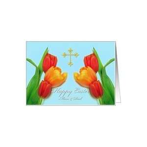  Tulips and Cross, Easter Card for Parents Card Health 