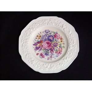  CROWN DUCAL CUP/SAUCER LRG 4 CRD 3 CREAM FLORAL 