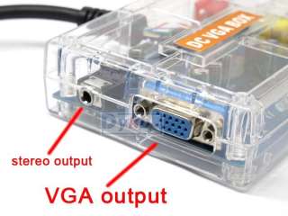 Sega Dreamcast DC VGA Box OUT PUT TV PC AV Adapter Ports Switch  