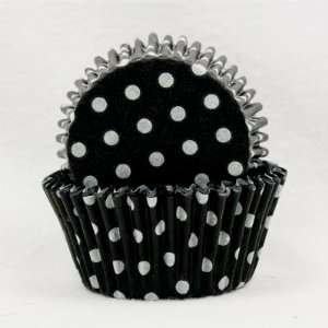 Solid Black Cupcake Baking Cups 