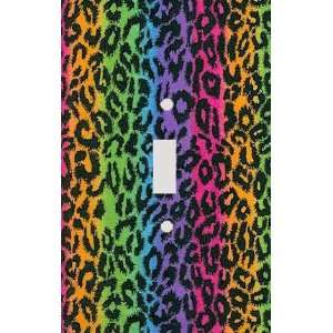  Rainbow Leopard Skin Print Decorative Switchplate Cover 