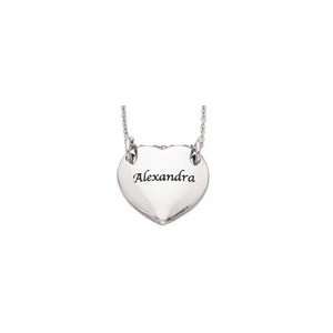   Personalized Heart Necklace in Stainless Steel (12 Letters) pendants