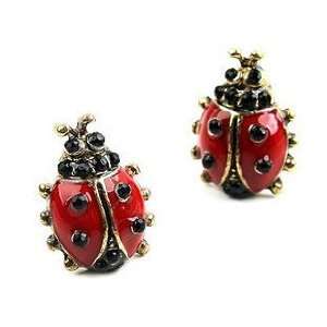   Cute Little Ladybug Earrings Vintage Earrings / Fashion Earrings