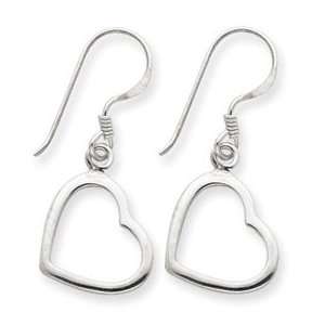  Sterling Silver Heart Dangle Earrings Jewelry