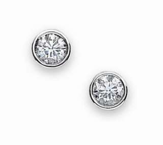 ctw G H/SI Diamond Solitaire Earring Studs In 1.82g Platinum PT950 