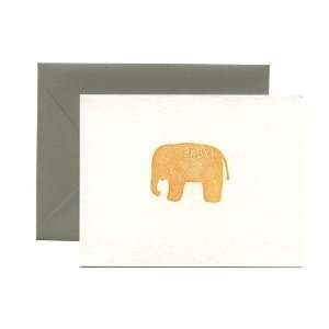 Letterpress Note Card Set, Antique Elephant (Baby), Letterpress Cards 