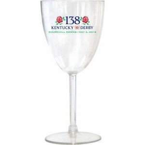   Derby 10 oz. Crystal Clear Plastic Wine Glass 138th Derby Sports