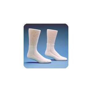  Diabetic Socks HealthDri Acrylic Size 9 11, White   Salk 