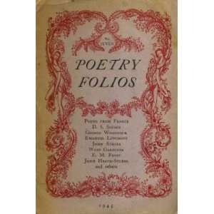    Poetry Folios No. 7 Alex Comfort and Peter Wells (eds) Books