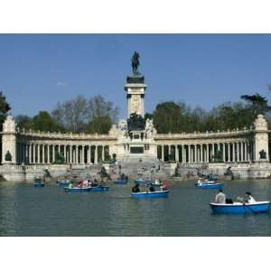 Alfonso XII Monument, Retiro Park, Madrid, Spain, Europe Photographic 