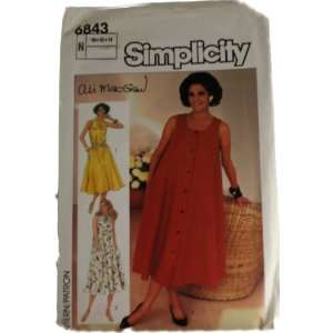  Simplicity 6843 Sewing Pattern Ali MacGraw Misses Easy to 