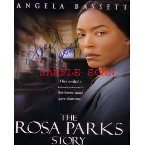 Angela Bassett autographed THE ROSA PARKS STORY poster