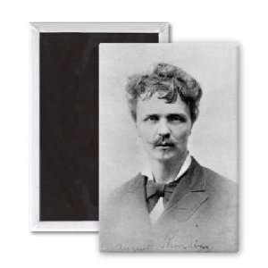 August Strindberg, 1st January, 1884 (b/w   3x2 inch Fridge Magnet 