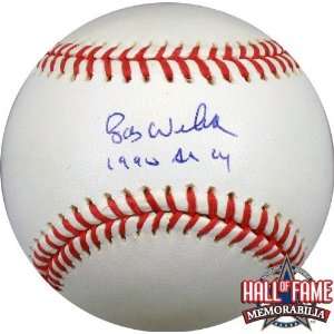 Bob Welch Autographed/Hand Signed Official Rawlings MLB Baseball with 
