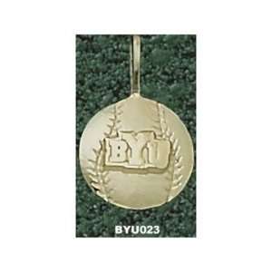 Brigham Young Cougars New BYU Baseball Pendant (Gold Plated)