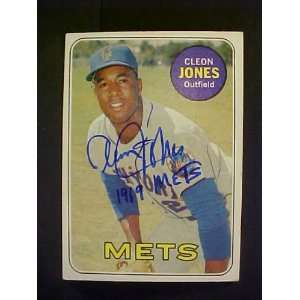  Cleon Jones New York Mets #512 1969 Topps Autographed 