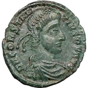 CONSTANTIUS II 351AD Ancient Authentic Roman Coin BATTLE Green Patina